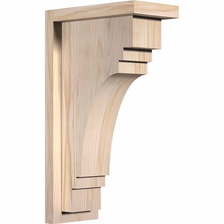 Pescadero Smooth Corbel W/Backplate, Douglas Fir, 5 1/2W X 10D X 18H